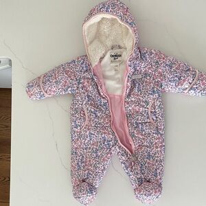 OshKosh B'gosh Pink and Blue Floral Footie